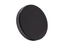 110mm Black Polypropylene Unlined Ribbed Cap