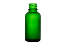 30ml Frosted Green Euro Round Glass Bottle